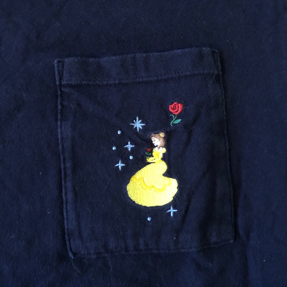 Disney Beauty And the Beast Blue T-Shirt Pocket